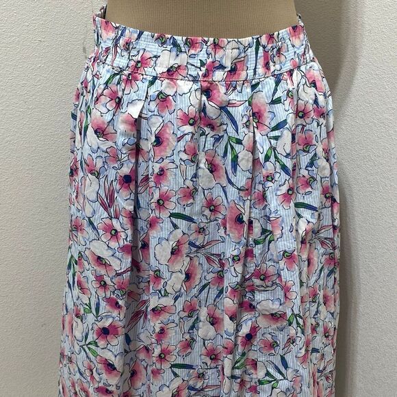 TOMMY HILFIGER Women's Floral Elastic Waist Midi Wear To Work A-Line XL Skirt - Picture 5 of 12